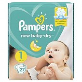 Pampers New Baby (Памперс) подгузники 1 ньюборн 2-5кг, 27шт, Проктер энд Гэмбл